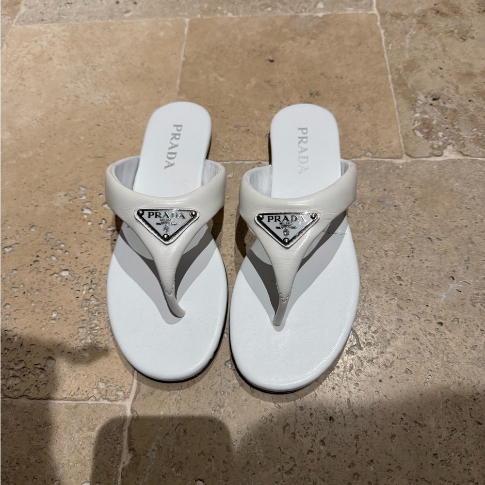 Women’s White Sandals with logo